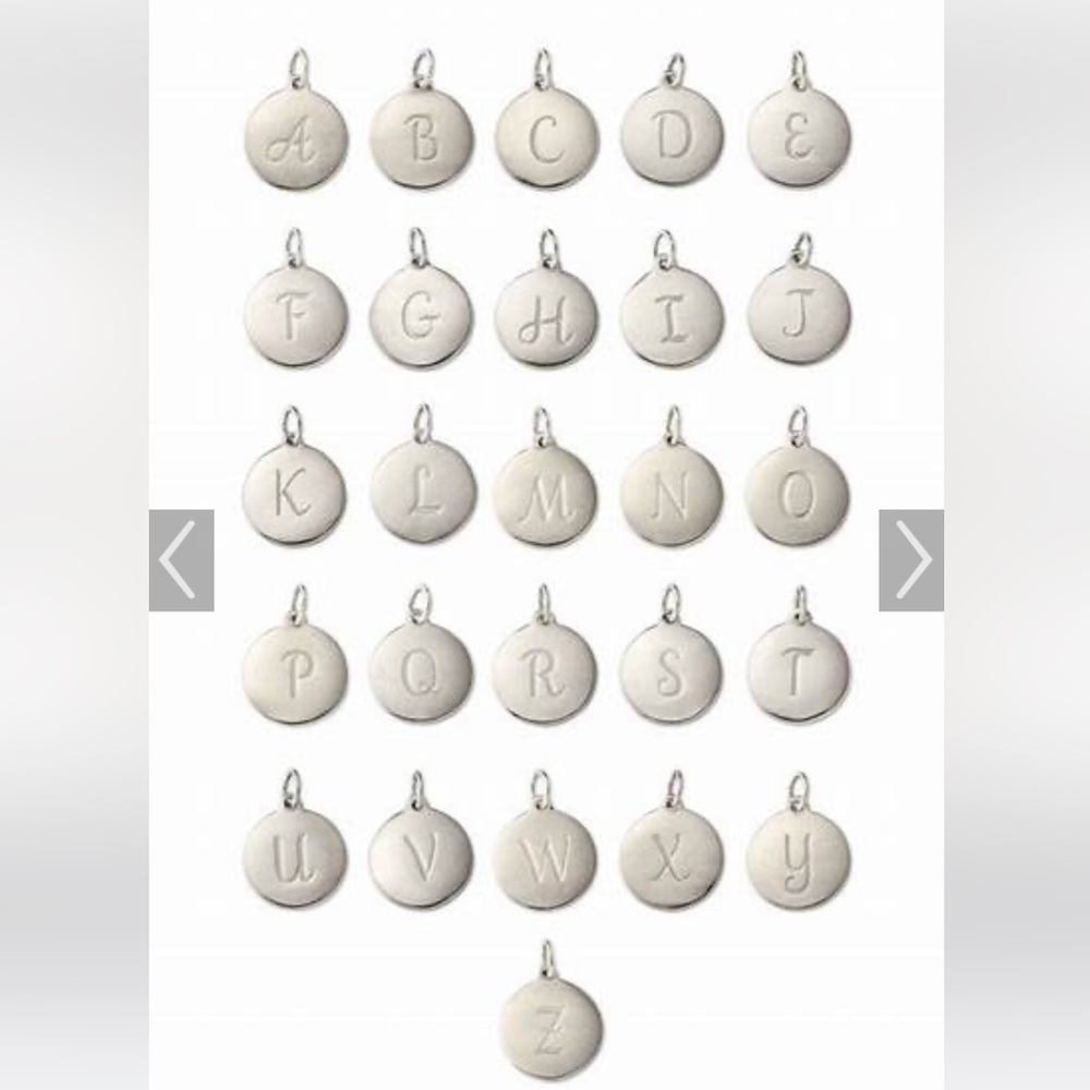 Stella & Dot Sterling Silver Initial Charms (2011-2012)